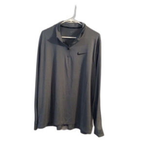 Nike Pro Dri Fit XL Partial Zip Jacket Shirt Golf Dark Gray